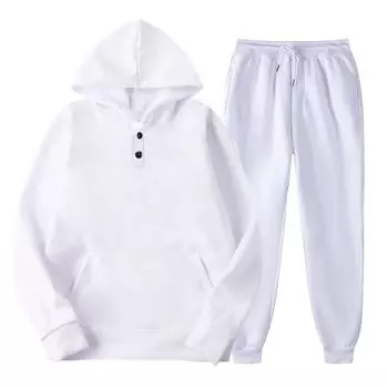 Женский однотонный сексуальный повседневный тонкий новый модный женский костюм из двух предметов L белый