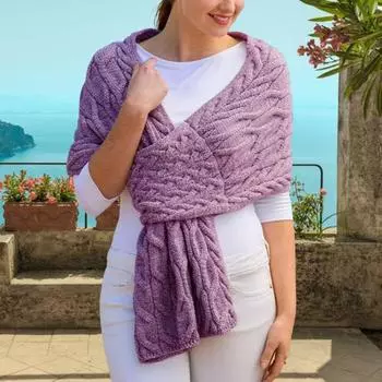 Женский однотонный шарф, зимний теплый широкий длинный шарф, утолщенный ветрозащитный вязаный шарф, шаль для домашнего офиса, наружного использования 160cm розовый