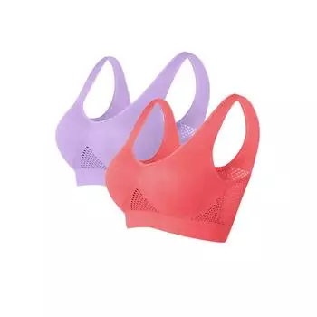 Женский однотонный собранный вместе бюстгальтер большого размера из 2 предметов на каждый день, нижнее белье без ободков XXL фиолетовый