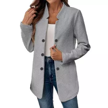 Женский однотонный средне-длинный повседневный кардиган, вязаный со свободным свитером-пальто L армия зеленый