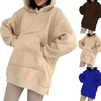 Женский однотонный средне-длинный повседневный кардиган, вязаный со свободным свитером-пальто S чёрный