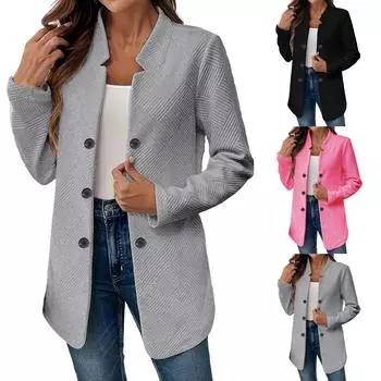 Женский однотонный средне-длинный повседневный кардиган, вязаный со свободным свитером-пальто L армия зеленый