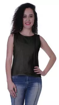 Женский однотонный топ без рукавов Moomaya, блузка Schiffli, летняя повседневная туника, топы 2XL чёрный