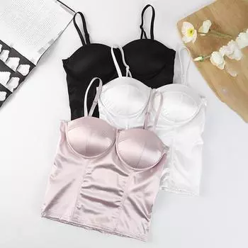 Женский однотонный женский жилет на слинге на груди, нижнее белье, камзол