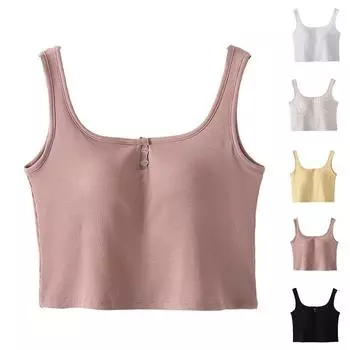 Женский однотонный жилет без косточек, с подкладкой, круглым вырезом, снизу вверх XL