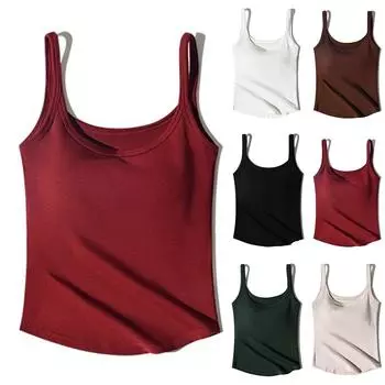 Женский однотонный жилет без косточек, с подкладкой, круглым вырезом, снизу вверх S