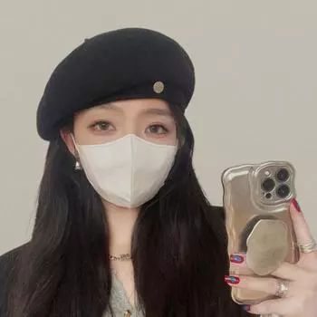 Женский осенне-зимний берет, однотонный, толстый, теплый, мягкий, противоскользящий, легкий, декоративный, без полей, винтажная шляпа художника, зимняя кепка легкие хаки