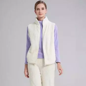 Женский осенне-зимний флисовый жилет, длинный бархатный флисовый жилет, жилет для людей среднего возраста, утолщенная вышитая куртка XL розовый