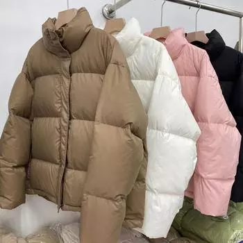 Женский осенне-зимний короткий пуховик с утолщенной и свободной курткой S