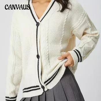 Женский осенне-зимний новый вязаный вышитый кардиган темперамент старение свободный повседневный джемпер пальто S серый