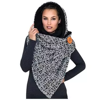 Женский осенне-зимний повседневный модный утолщенный теплый шарф с принтом One Size белый