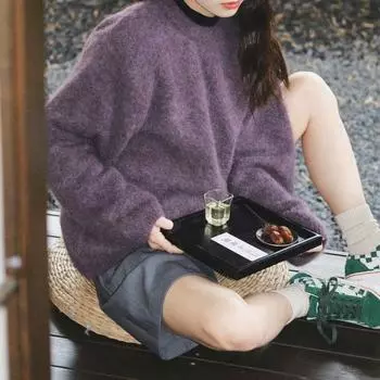 Женский осенне-зимний свитер с круглым вырезом, свободный вязаный свитер One Size серый