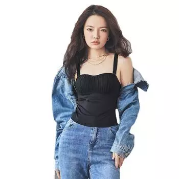 Женский осенне-зимний теплый 2 в 1 удобный дышащий бюстгальтер с подкладкой пуш-ап без бретельки модный плиссированный высокоэластичный матовый облегающий жилет S