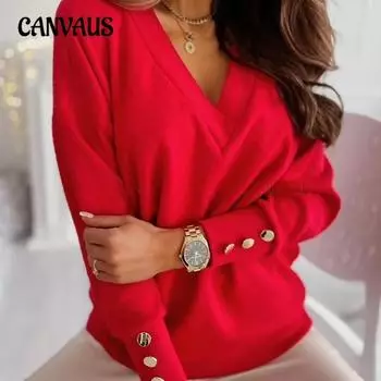 Женский осенне-зимний топ из флисового трикотажа с длинными рукавами