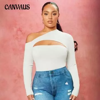 Женский осенний элегантный и интеллектуальный новый диагональный вырез тонкий топ 1XL