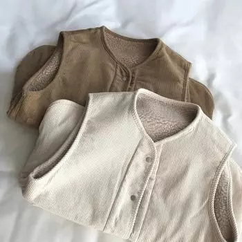 Женский осенний однотонный винтажный утолщенный жилет, простой безрукавный верх, повседневная куртка 3XL бежевый