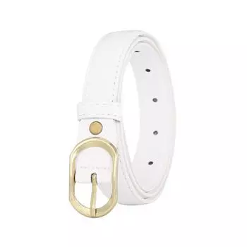 Женский овальный джинсовый ремень с японской пряжкой, декоративный тонкий ремень, 5 цветов белый