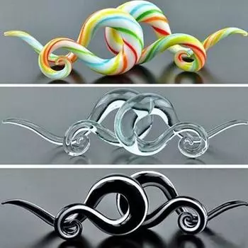 Женский панк-улитка, спираль, стеклянный крючок, конус, затычка для ушей, серьги-расширители, носилки 10 mm чистый