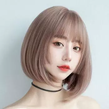 Женский парик без химической завивки, удобно носить, пушистый, гладкий, реалистичный, натуральный розовый, короткий парик принцессы с воздушной челкой, женское использование