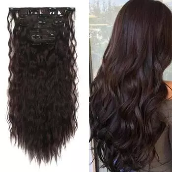 Женский парик Естественный вид Удобная одежда Пушистые бесследные густые волосы Реалистичное наращивание волос Женский длинный вьющийся парик Аксессуары для волос