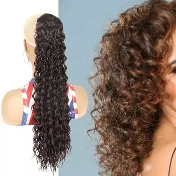 Женский парик гладкий мягкий пушистый легко носить густые волосы укладка волос противоскользящий шнурок сетка длинный кудрявый хвост парик салон поставки H