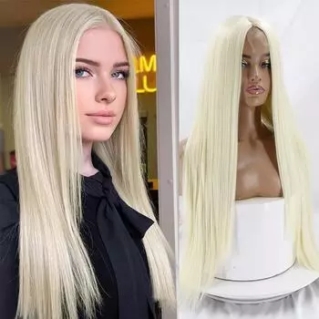 Женский парик MERISIHAIR из синтетических длинных прямых волос без челки, градиент цвета, длинный прямой парик, подходит для ежедневного использования