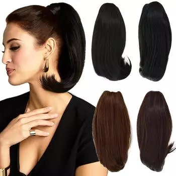 Женский парик MERISIHAIR с хвостиком, зажим для наращивания волос, парик из синтетического высокотемпературного волокна, подходит для вечеринок, повседневного использования