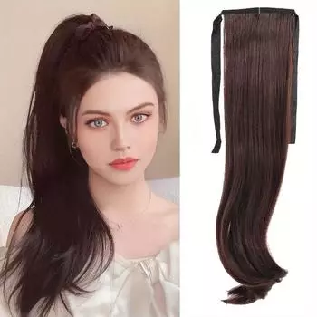 Женский парик с конским хвостом, микро-рулонный ремешок, парик с конским хвостом, термостойкий парик из волокна, легко носить для ежедневных встреч