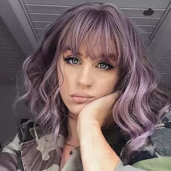 Женский парик с короткими волнами, натуральный цвет, Многоцветные парики 1B