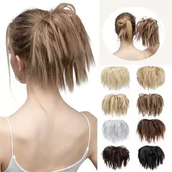Женский парик с шарообразной головкой, кольцо для увеличения объема волос, пушистые ленивые натуральные волосы, кольцо для волос