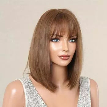 Женский парик со средним разрезом, гладкий глянцевый градиент цвета волос, увеличивающий объем наращивания волос, натуральный парик, женский длинный прямой парик из волос