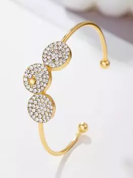 Женский персонализированный круглый элегантный браслет с открытым браслетом