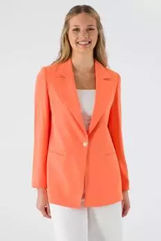 Женский пиджак на одной пуговице оранжевый GWEN