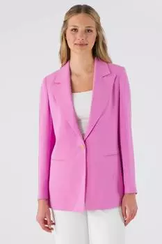 Женский пиджак на одной пуговице, розовый GWEN