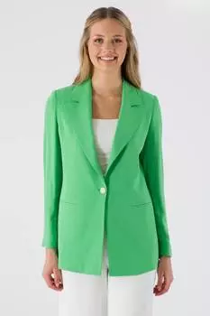 Женский пиджак на одной пуговице, зеленый GWEN