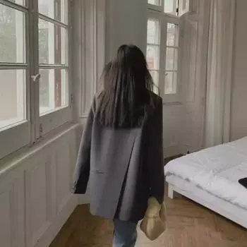 Женский пиджак Petite Chic Gray Small - Новый стиль весны 2025 года XL серый