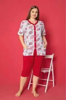 Женский пижамный комплект больших размеров