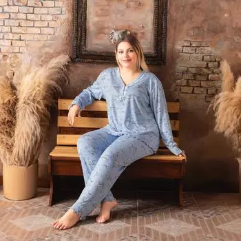 Женский пижамный комплект Nisanca, вискозная пижама, специально для Дня матери, ткань высшего качества, большие размеры