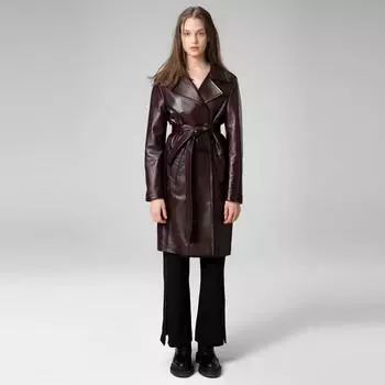 Женский плащ Dericlub из 100% натуральной кожи