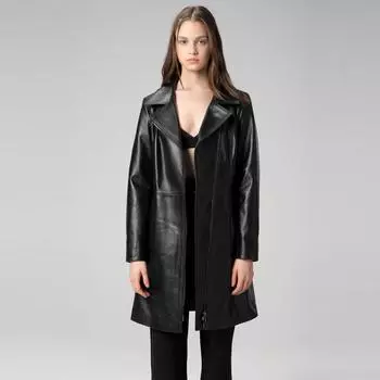 Женский плащ Dericlub из 100% натуральной кожи