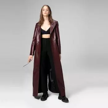 Женский плащ Dericlub из 100% натуральной кожи