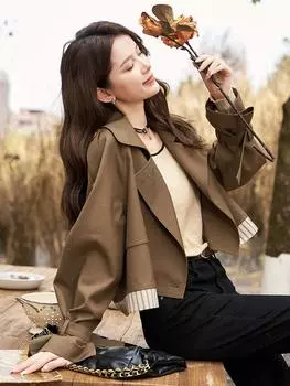 Женский плащ Mishow, осень 2023, новый нишевый дизайн, повседневная мода, универсальные наряды против морщин, MXC45W0050 S