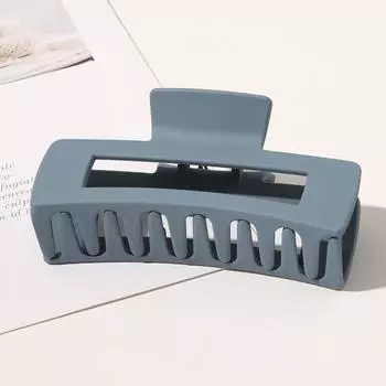 Женский пластиковый коготь для волос, противоскользящие зубы, сильный захват, заколка для волос на затылке, матовая текстура, держатель для волос в виде акулы, аксессуары для головы синий