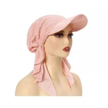 Женский платок-шапка эластичный дизайн шаль бейсболка головной платок легкий легко носить головной убор тюрбан розовый