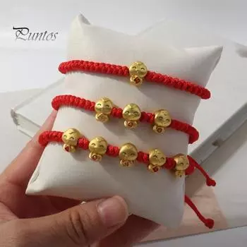 Женский плетеный мультяшный кулон в виде змеи, регулируемый, плетеный вручную, браслет в честь года змеи, подарок на Новый год D