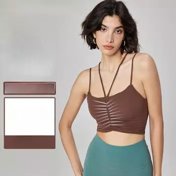 Женский поддельный бюстгальтер для йоги, спортивный бюстгальтер, женская красивая спина, фитнес-топ S серый