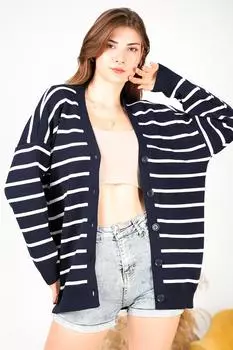 Женский полосатый кардиган