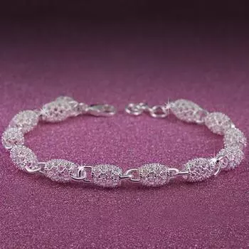 Женский полый браслет-цепочка с подвеской на запястье и застежкой в подарок