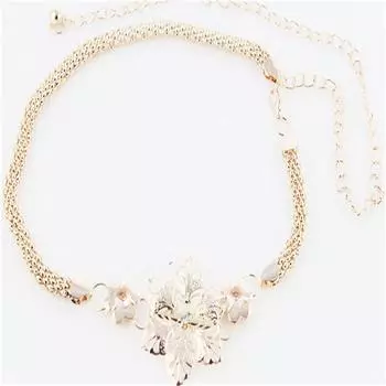 Женский пояс-цепочка с полым золотым поясом для платья, модные женские подарки, простые универсальные повседневные элегантные женские ремни One Size золотой