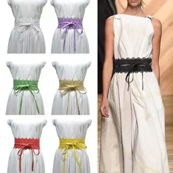 Женский пояс из гладкой искусственной кожи, кружевной, однотонный, широкий, со шнуровкой, регулируемый, противоскользящий, с прочной строчкой, в стиле ретро, с тонким украшением на талию розовый